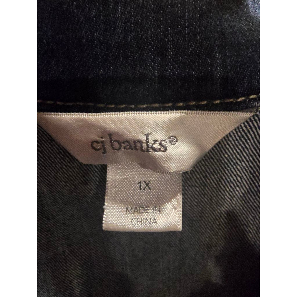 Women's CJ Banks Blue Denim Vest Plus Size 1X - Picture 6 of 6